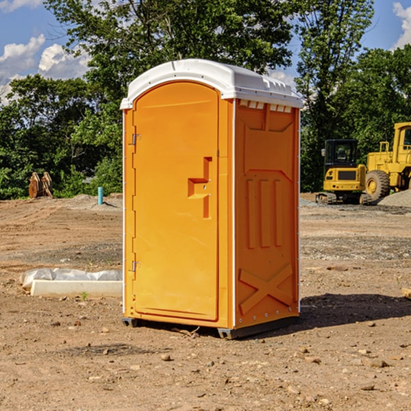 can i customize the exterior of the portable restrooms with my event logo or branding in Nocona Hills Texas